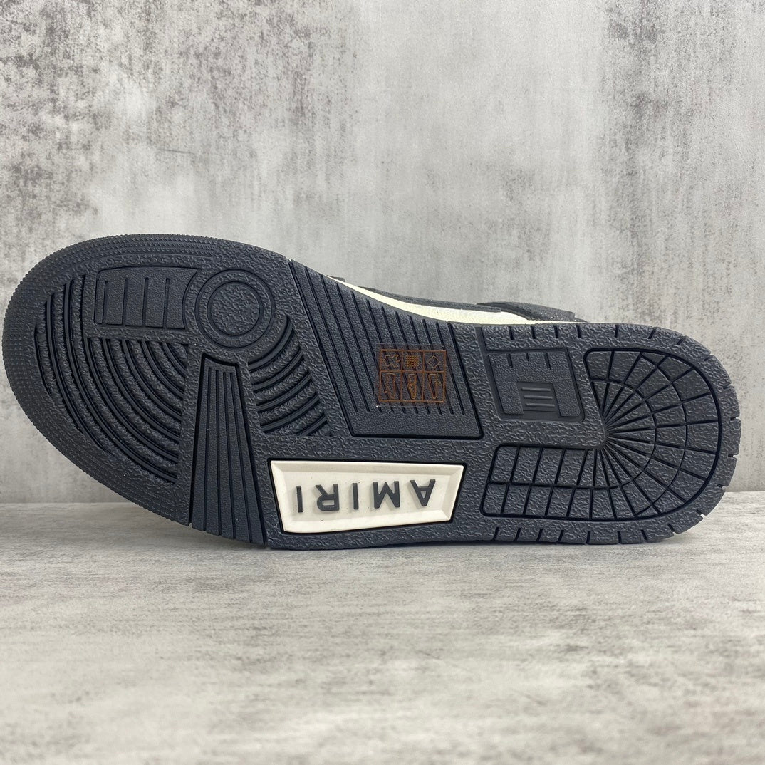 Amiri Skel Top Low "Black-White" Crystal