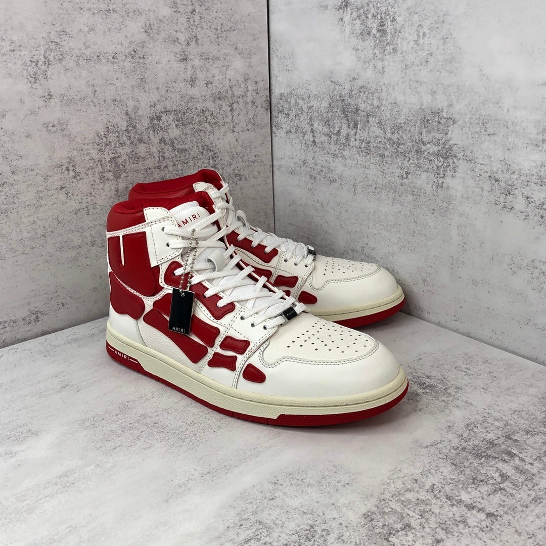 Amiri Skel Top High "White-Red"