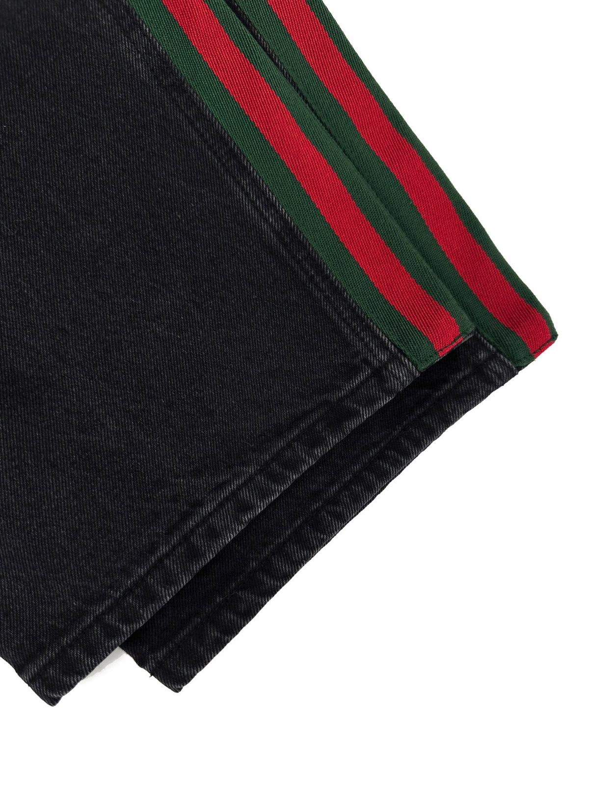 Gucci Cotton Denim Pants with Web Insert