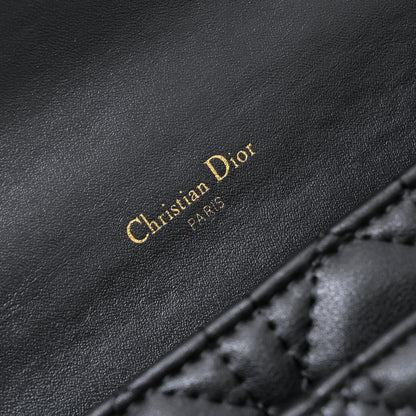 Dior My Dior Daily Pouch with Chain "Black Cannage Lambskin"