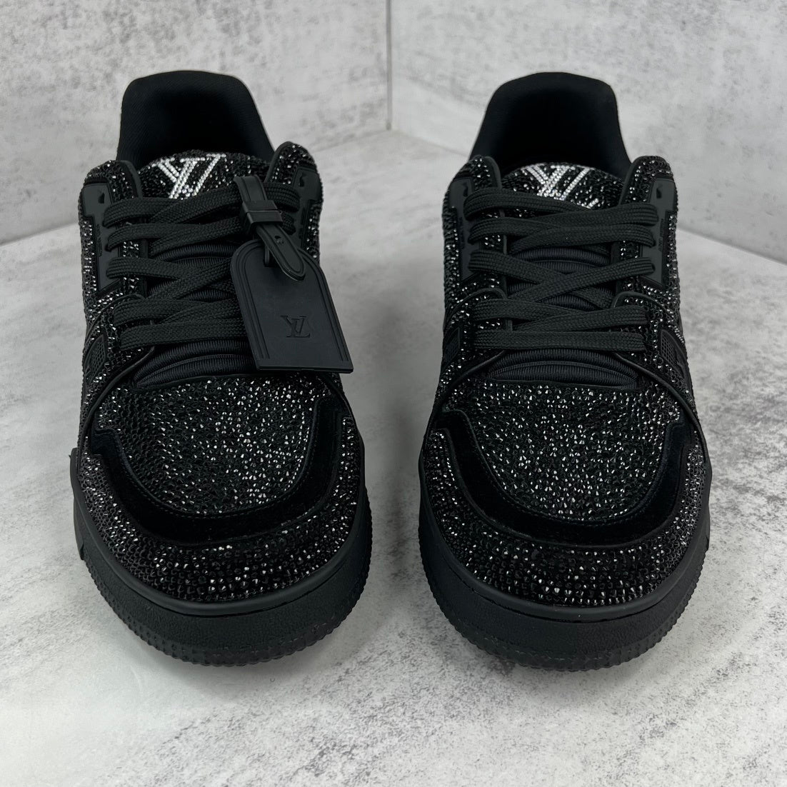 Louis Vuitton Trainers "Black" Crystal