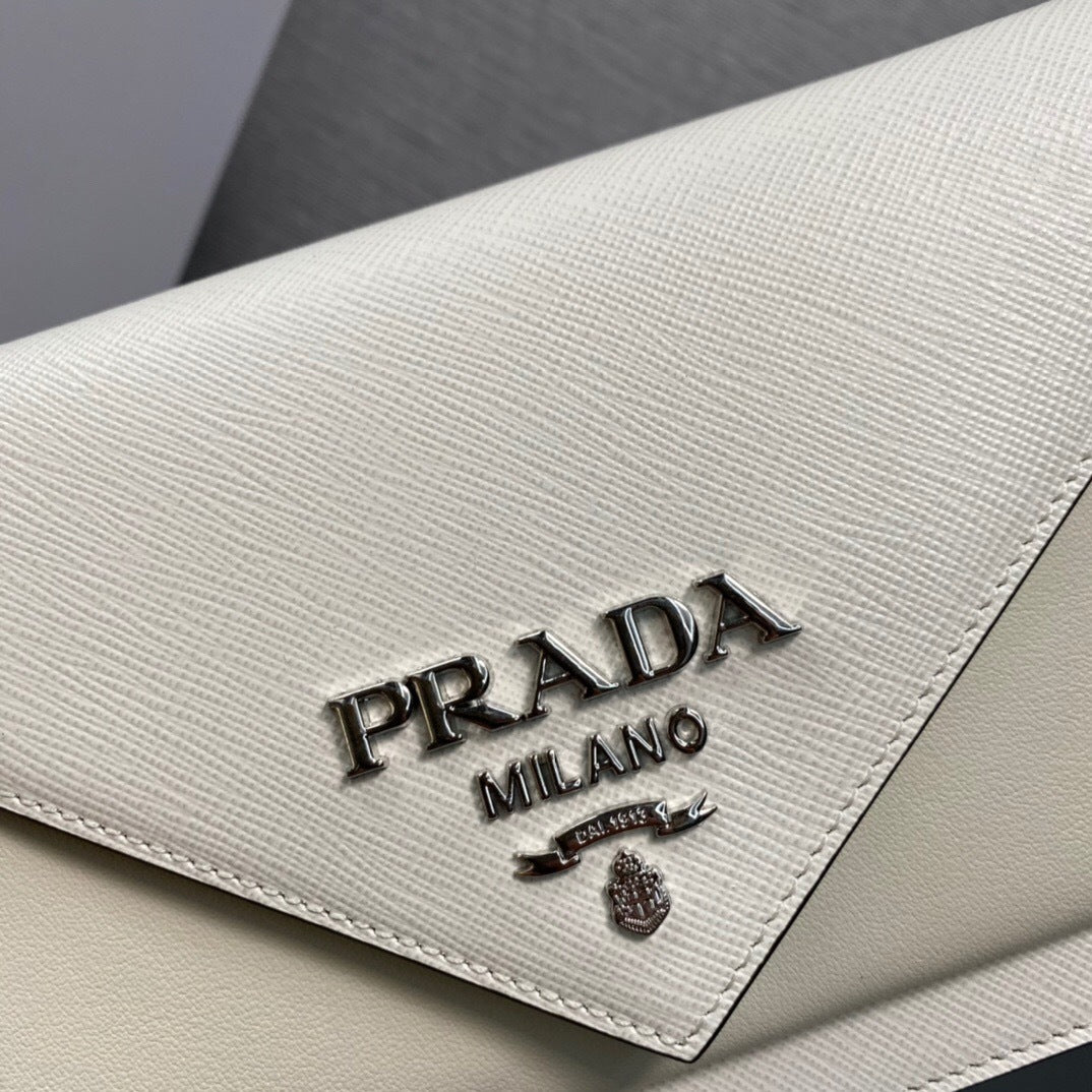 Prada Saffiano Leather Mini Envelope Bag