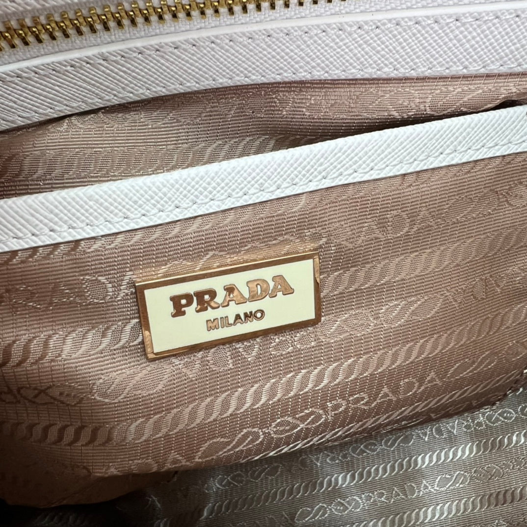 Prada Galleria Large Saffiano Leather Bag "Chalk White"
