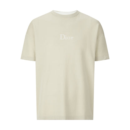 Dior T-shirt with Dior Signature "Beige Cotton Knit"