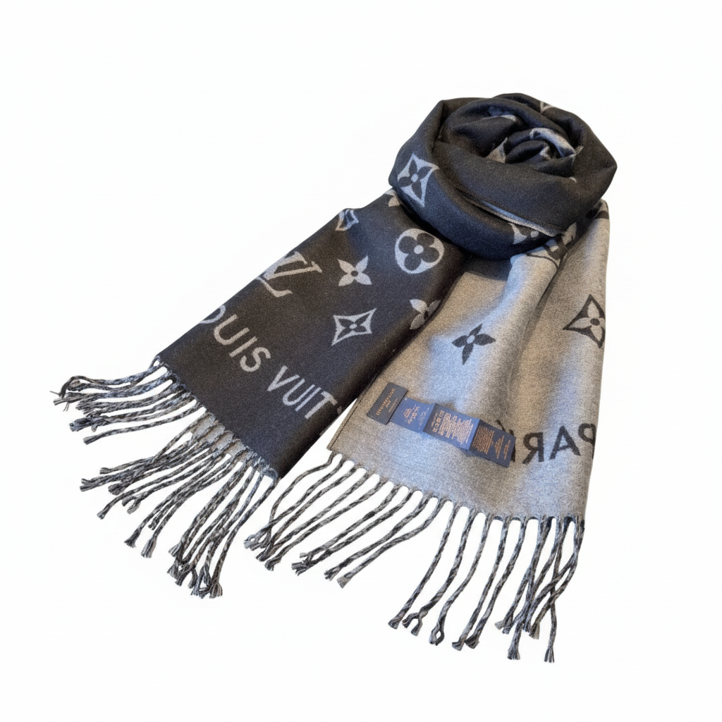 Louis Vuitton Monogram Scarf "Black"