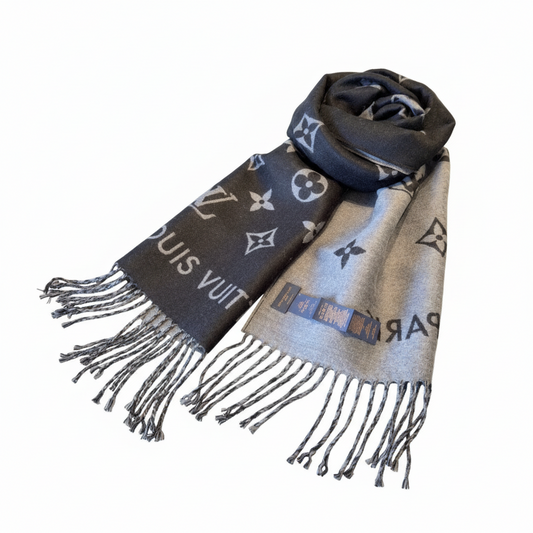 Louis Vuitton Monogram Scarf "Black"