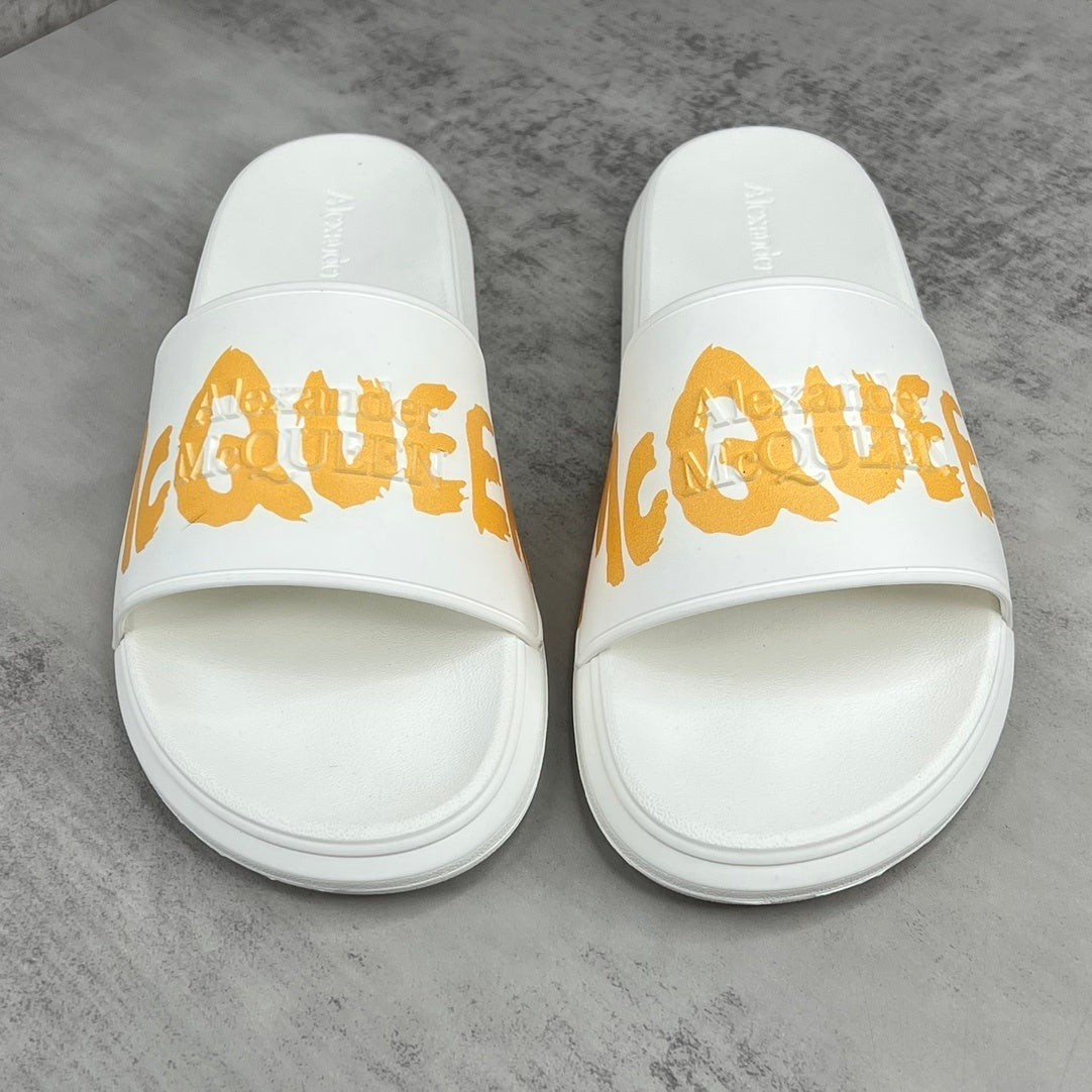 Alexander McQueen Slides "White-Yellow"