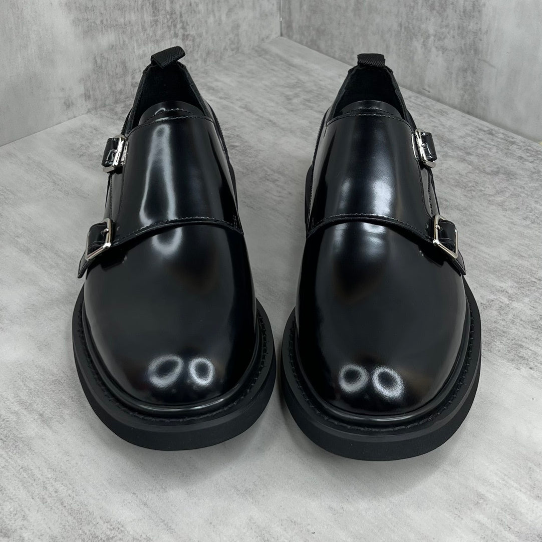 Dior Leather Double Monk Strap "Black"