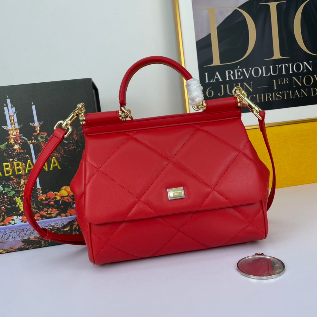 Dolce & Gabbana Sicily Quilted Leather Handbag