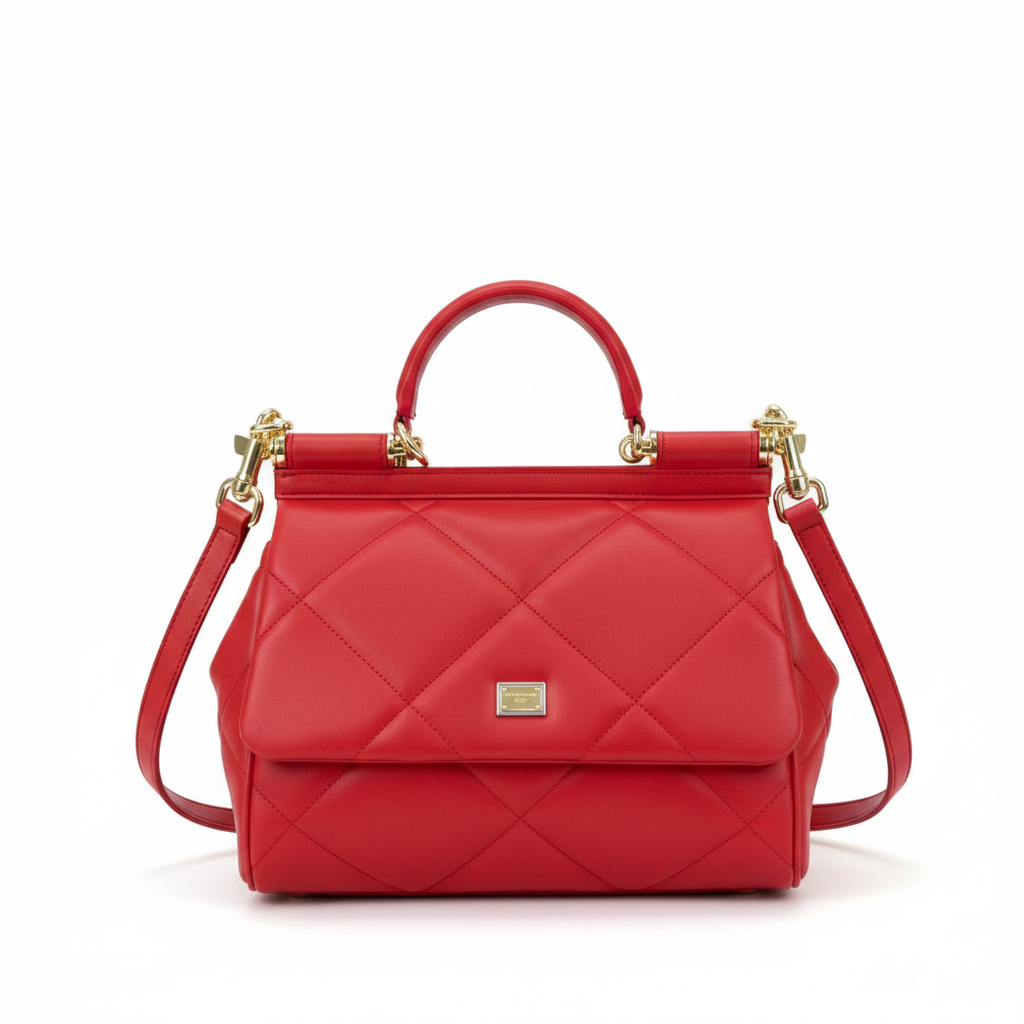 Dolce & Gabbana Sicily Quilted Leather Handbag