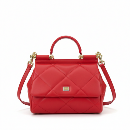 Dolce & Gabbana Sicily Quilted Leather Handbag