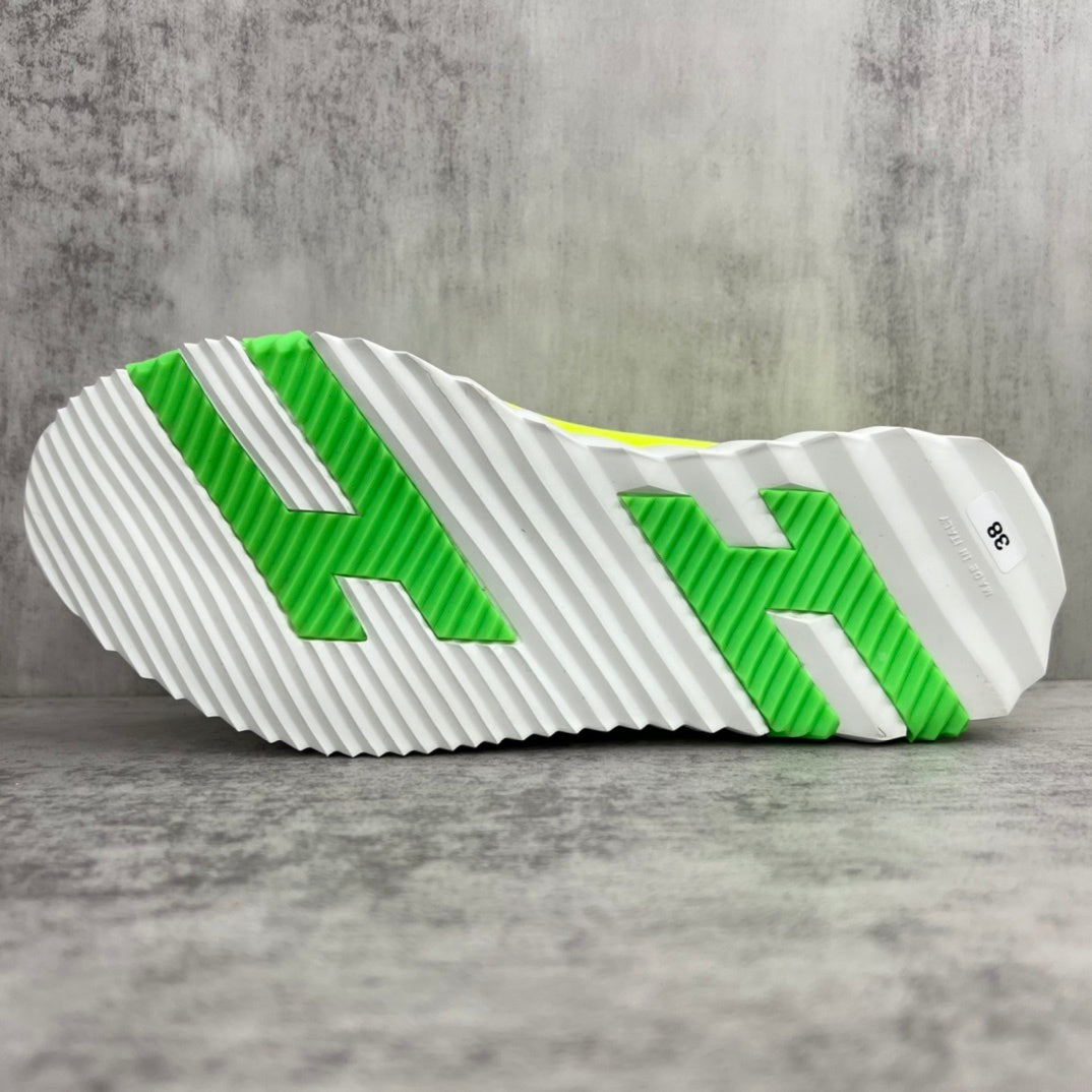 Hermes Bouncing Sneakers "Neon Yellow-Grey"