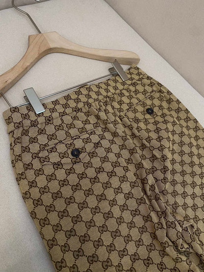 Gucci GG Canvas Track Bottoms "Camel"