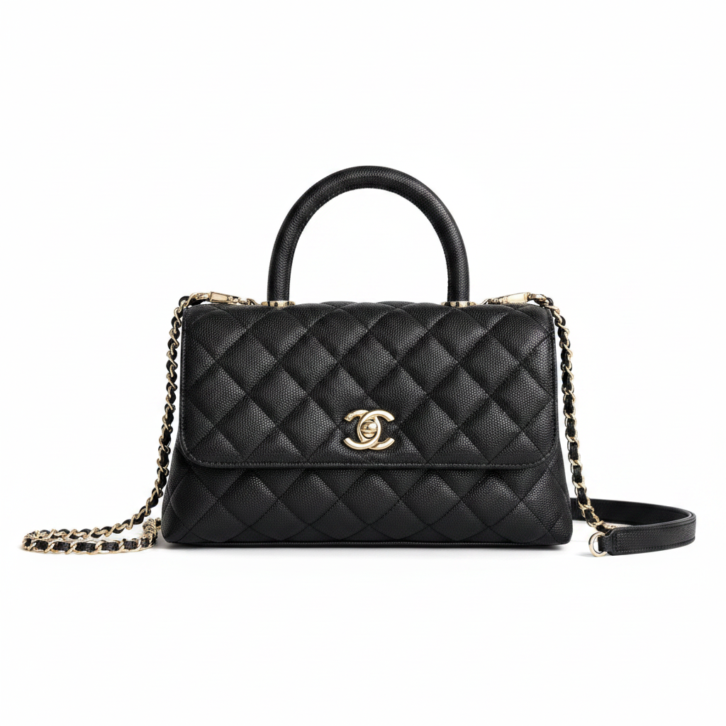 Chanel Cavier Leather Large Flap Bag With Top Handle