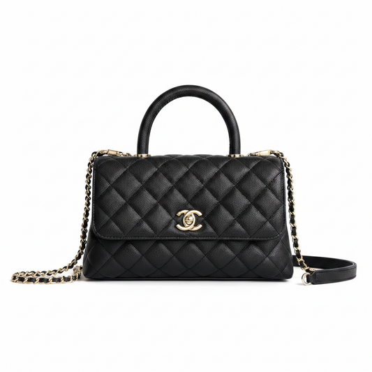 Chanel Cavier Leather Large Flap Bag With Top Handle
