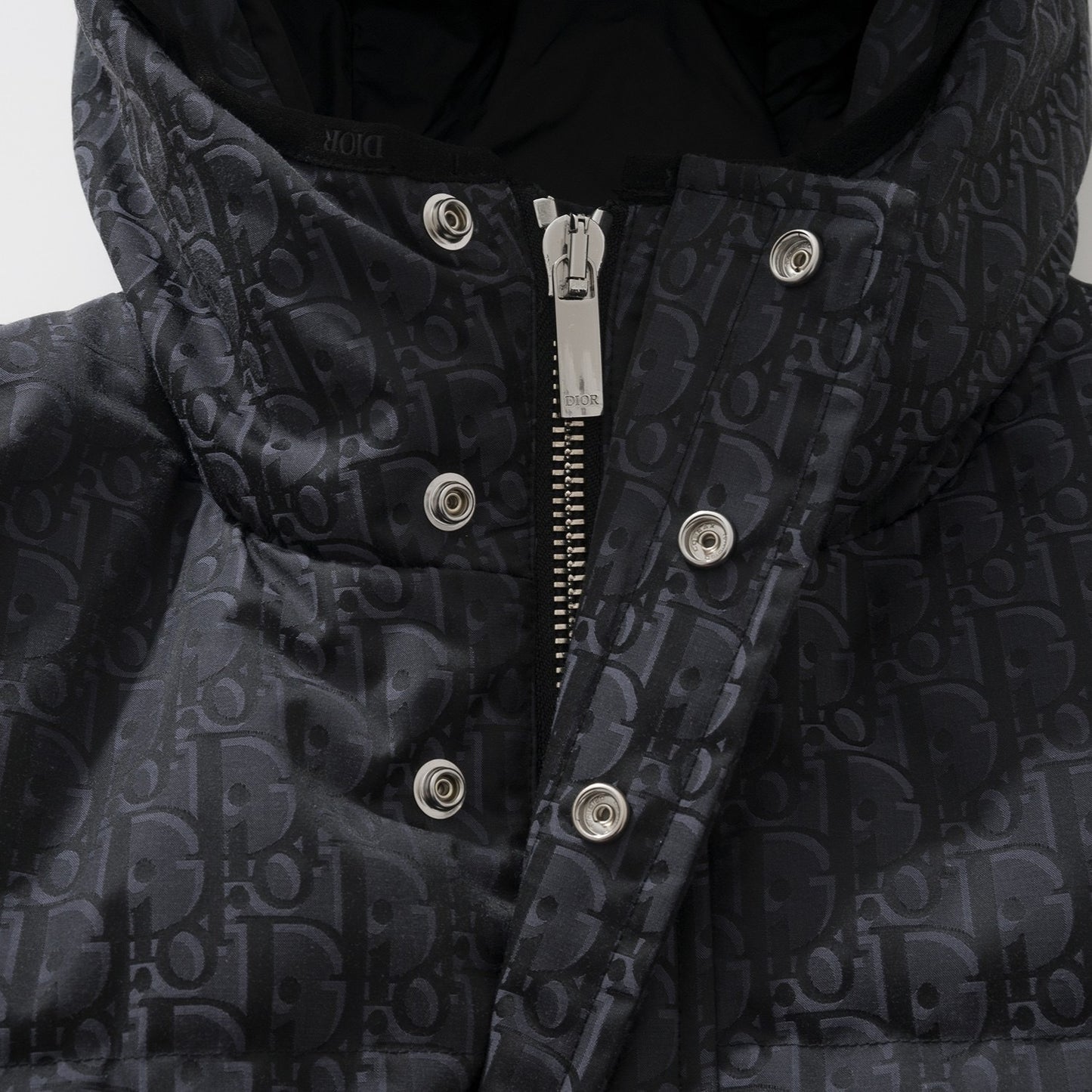 Dior Oblique Hooded Quilted Down Jacket "Black"