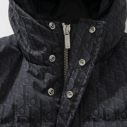 Dior Oblique Hooded Quilted Down Jacket "Black"