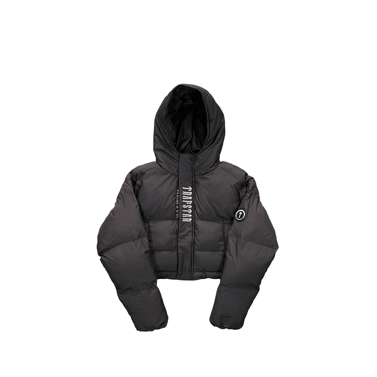 Trapstar Short Decoded Down Jacket "Black-White"