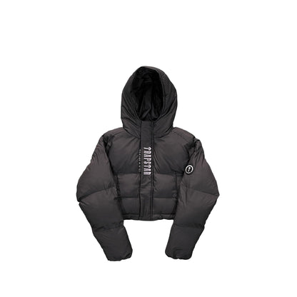 Trapstar Short Decoded Down Jacket "Black-White"