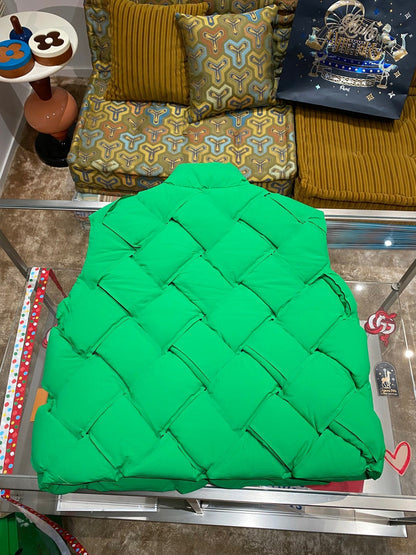 Bottega Veneta Intrecciato Padded Vest "Green"