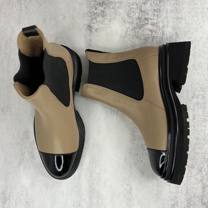 Chanel Chelsea Boots "Beige-Black"