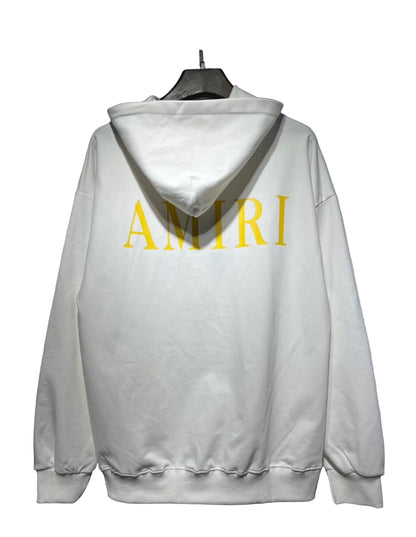 Amiri MA Logo Hoodie "White-Yellow"