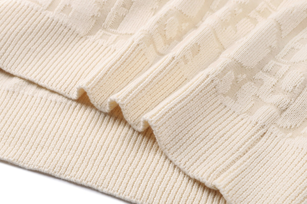 Dior Oblique Sweater "Ecru Cotton-Blend Jersey"