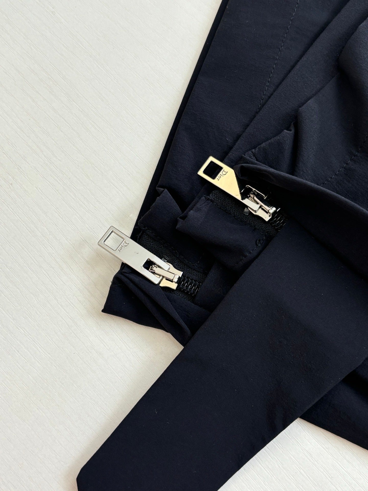 Dior Montaigne Embroidered Jogging Pants "Black Technical Canvas"