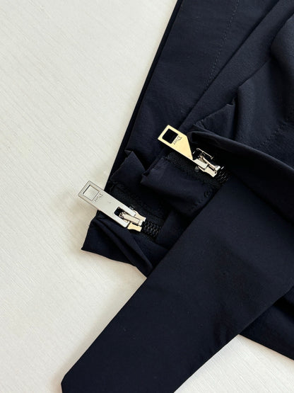 Dior Montaigne Embroidered Jogging Pants "Black Technical Canvas"