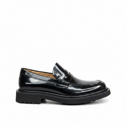 Dior Leather Loafers Strap "Black"