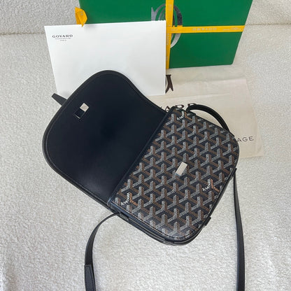Goyard Belvedere PM Leather Handbag