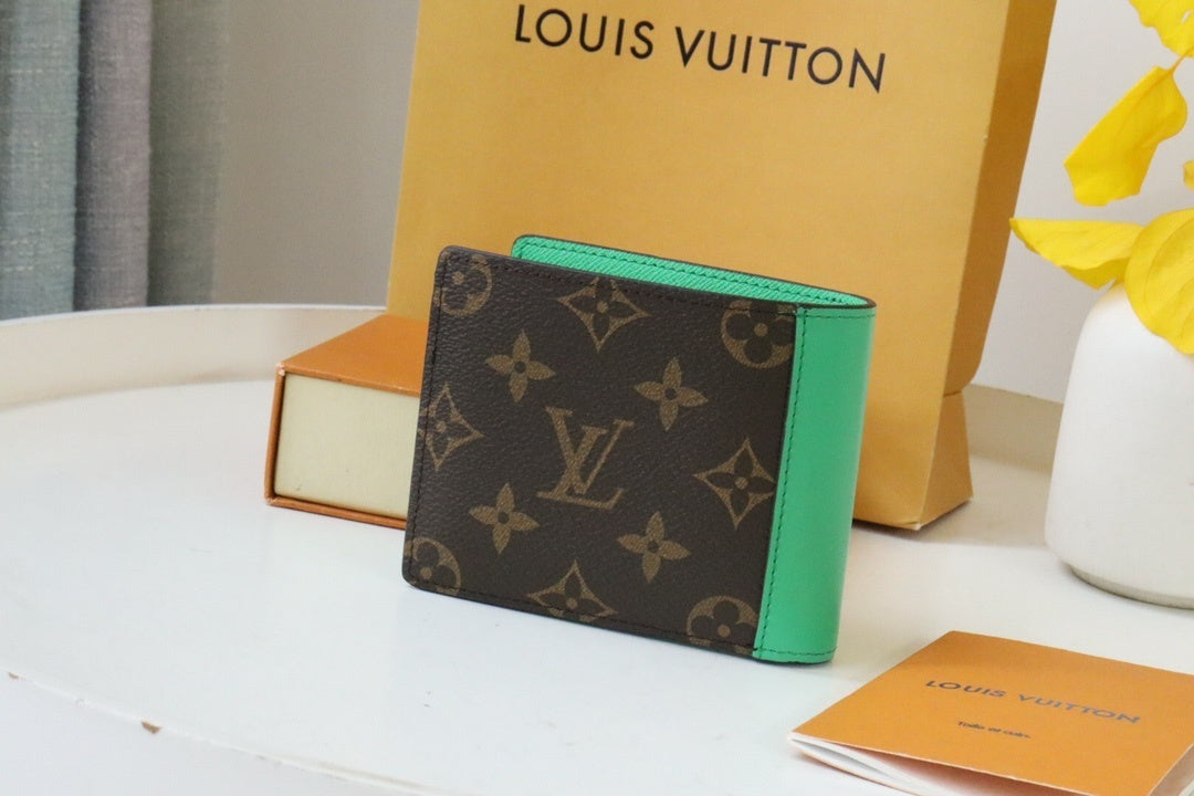Louis Vuitton Multiple Wallet "Monogram Macassar Canvas"
