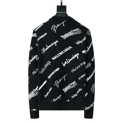 Balenciaga Logo Print Sweater "Black-White"