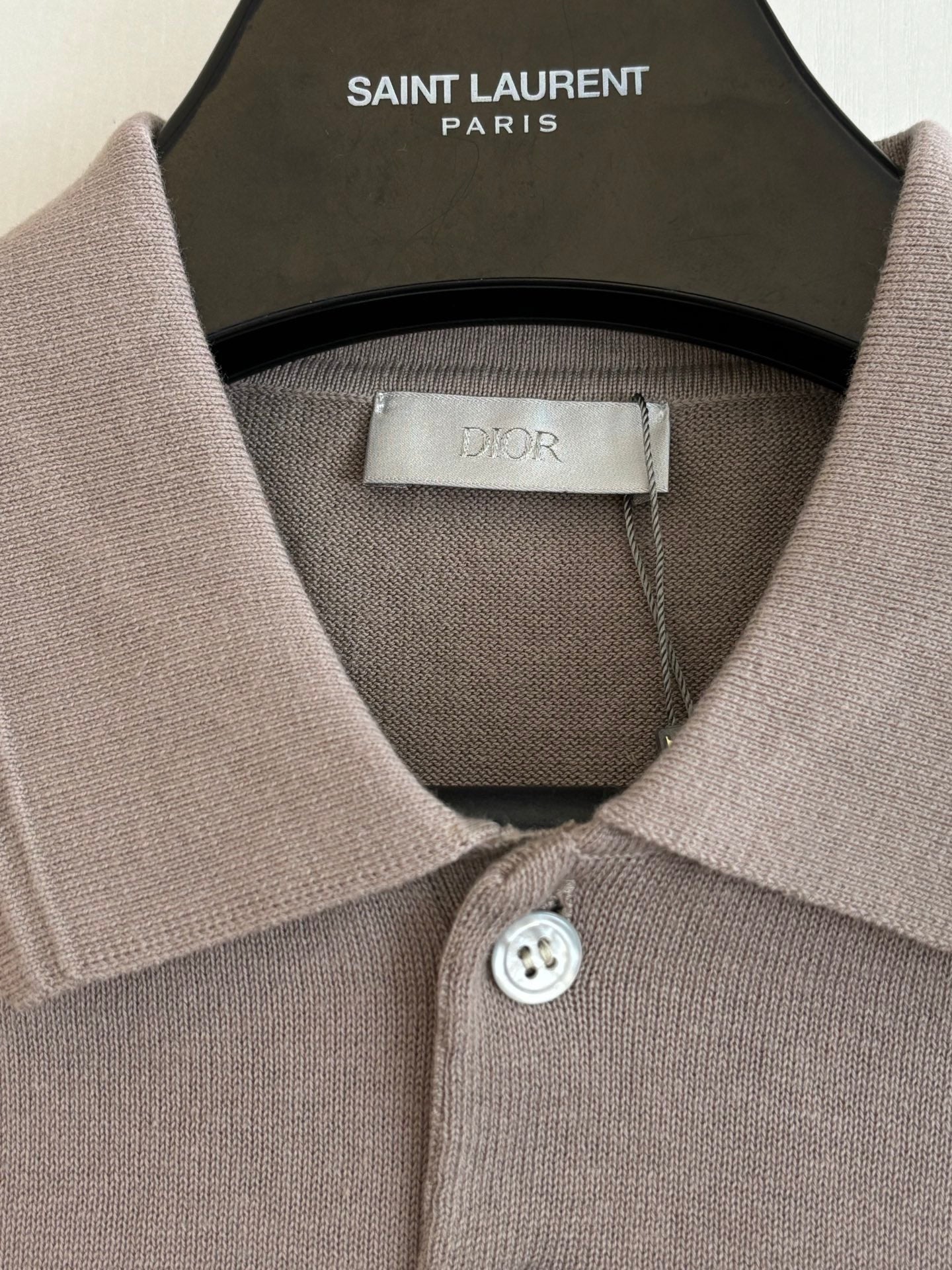 Dior Icons Polo Shirt "Beige Cotton and Silk Jersey"