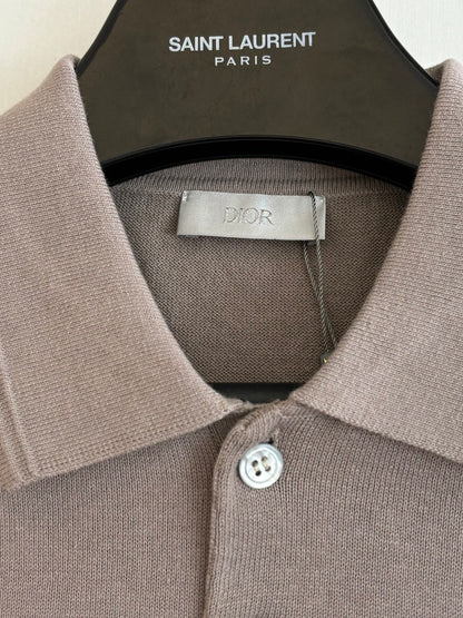 Dior Icons Polo Shirt "Beige Cotton and Silk Jersey"