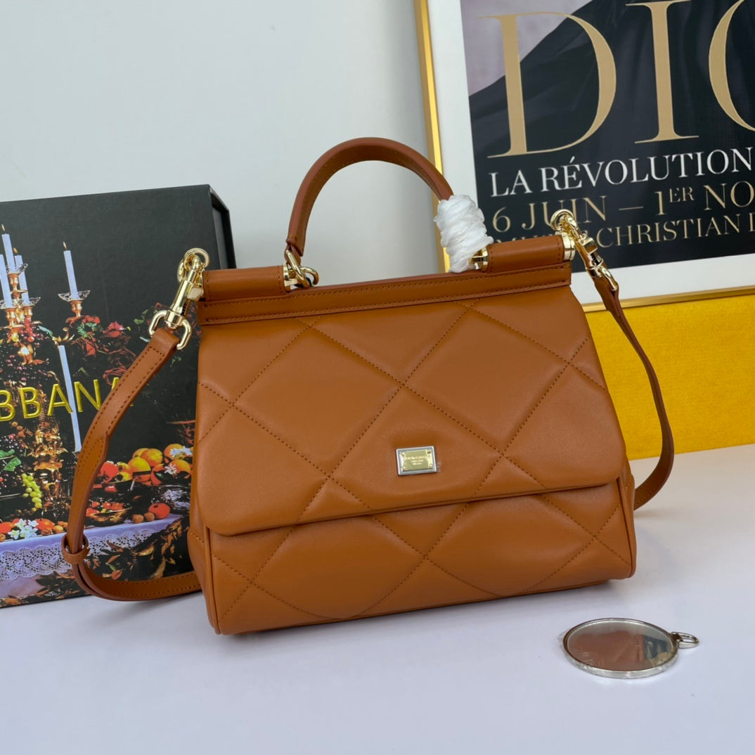 Dolce & Gabbana Sicily Quilted Leather Handbag