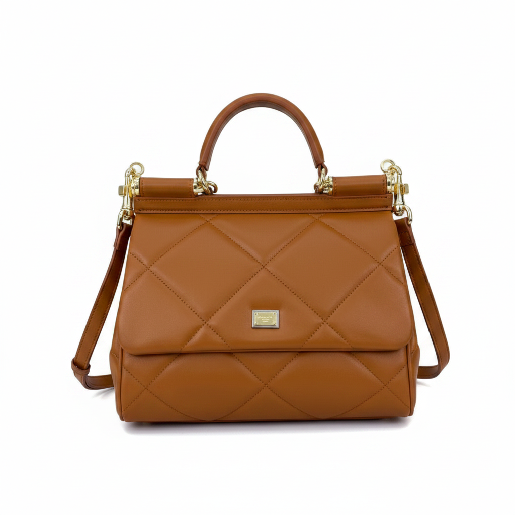 Dolce & Gabbana Sicily Quilted Leather Handbag