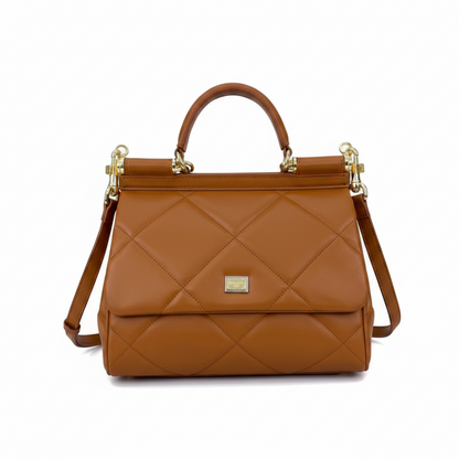 Dolce & Gabbana Sicily Quilted Leather Handbag