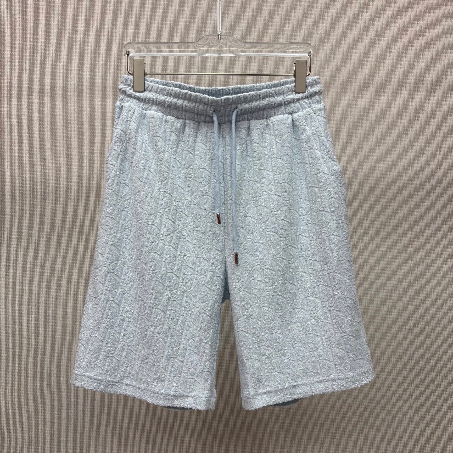 Dior Oblique Shorts "Baby Blue Terry Cotton Jacquard"