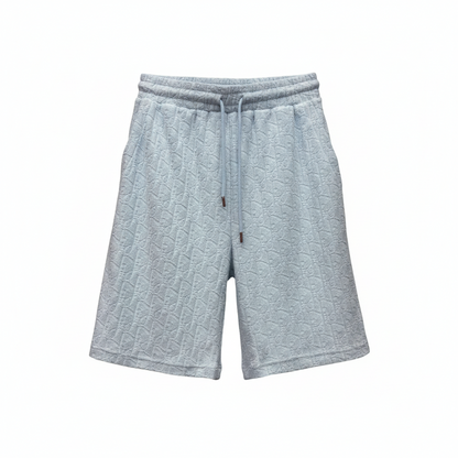 Dior Oblique Shorts "Baby Blue Terry Cotton Jacquard"