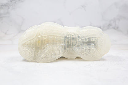 Balenciaga Triple S "White-All Over Logo-Clear Sole"