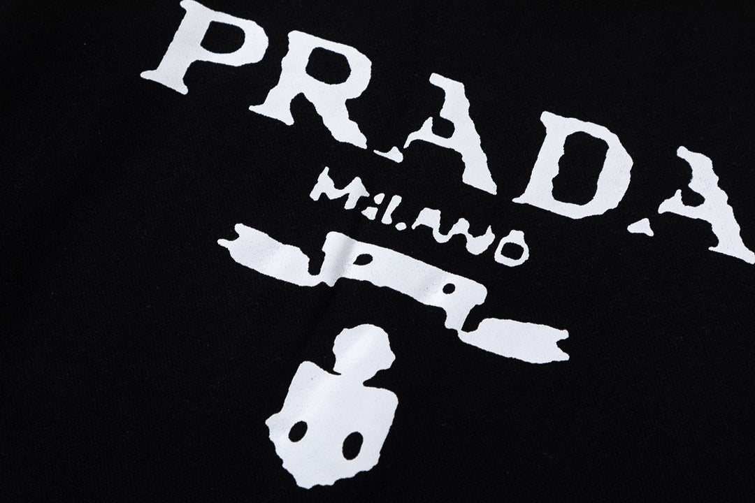 Prada Logo Print Sweatshirt "Black"