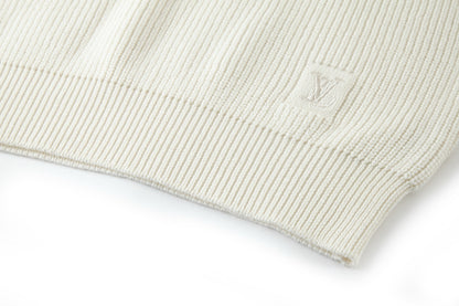 Louis Vuitton Embroidered Signature Cashmere Crewneck "Milky White"