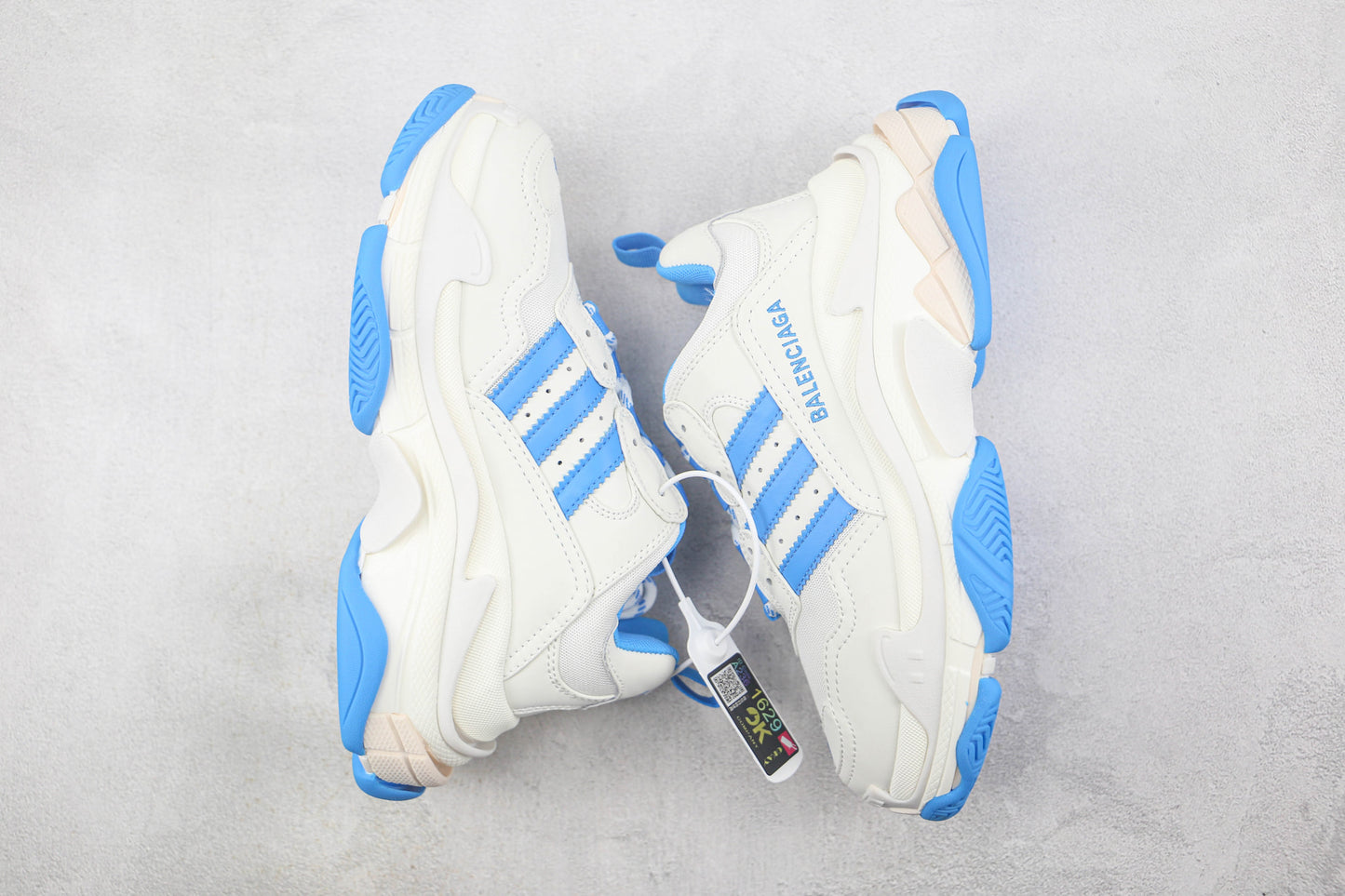 Balenciaga x Adidas Triple S "White-Blue"