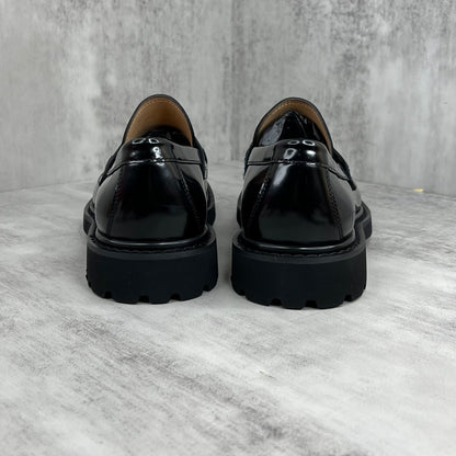 Dior Leather Loafers Strap "Black"