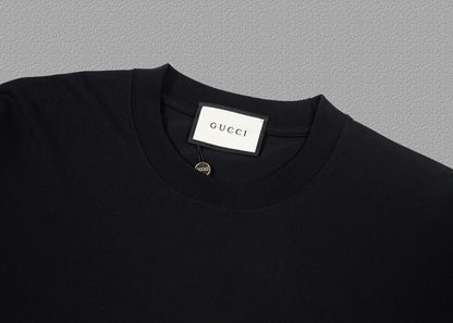 Gucci College Logo T-Shirt Print "Black-Yellow"