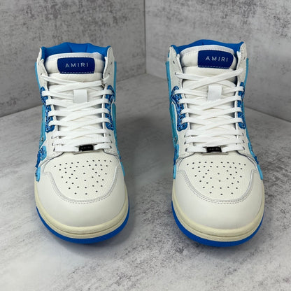Amiri Skel Top High "White-Blue Bandana"