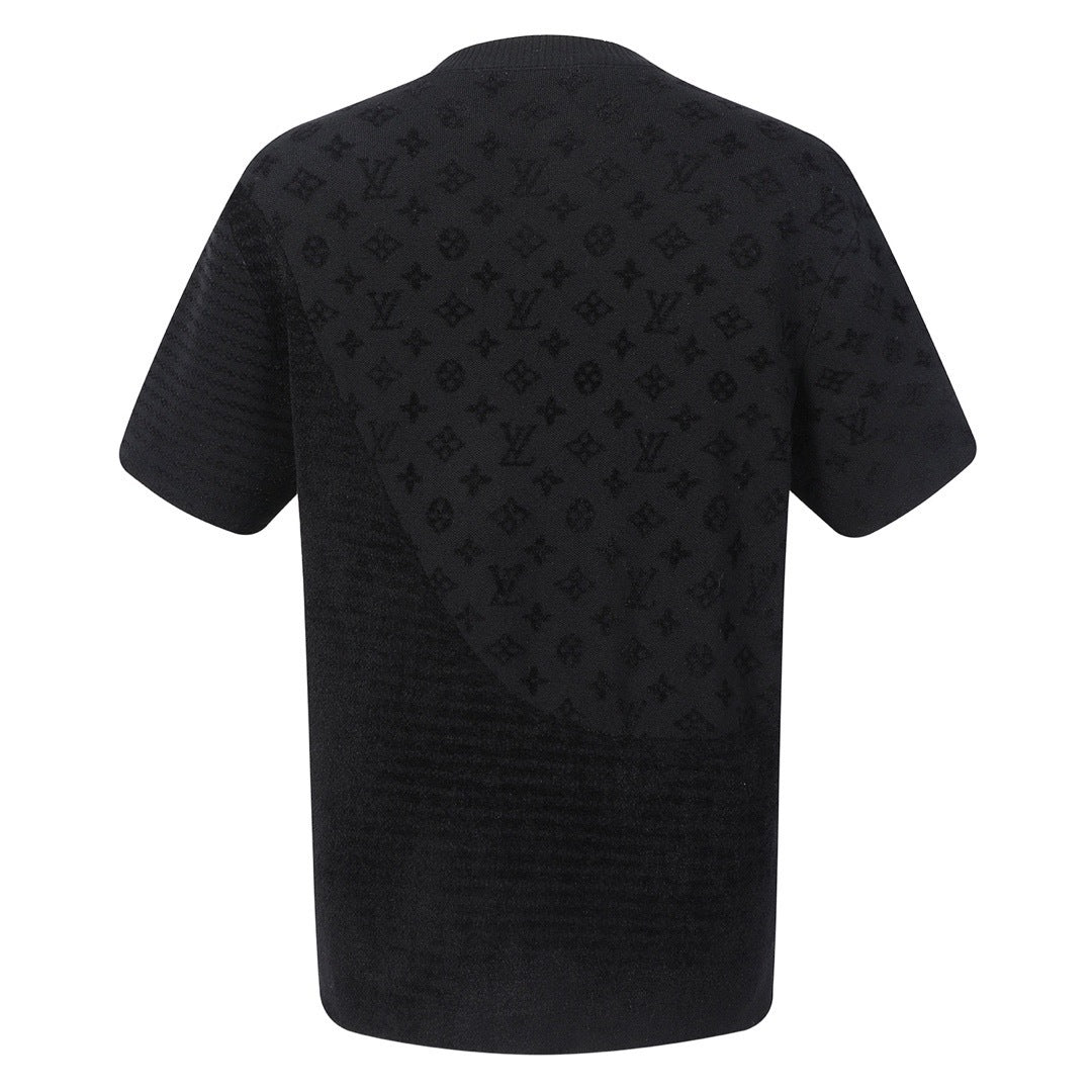 Louis Vuitton Graphic Jacquard Short-Sleeved Crewneck "Black"