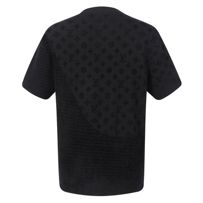 Louis Vuitton Graphic Jacquard Short-Sleeved Crewneck "Black"