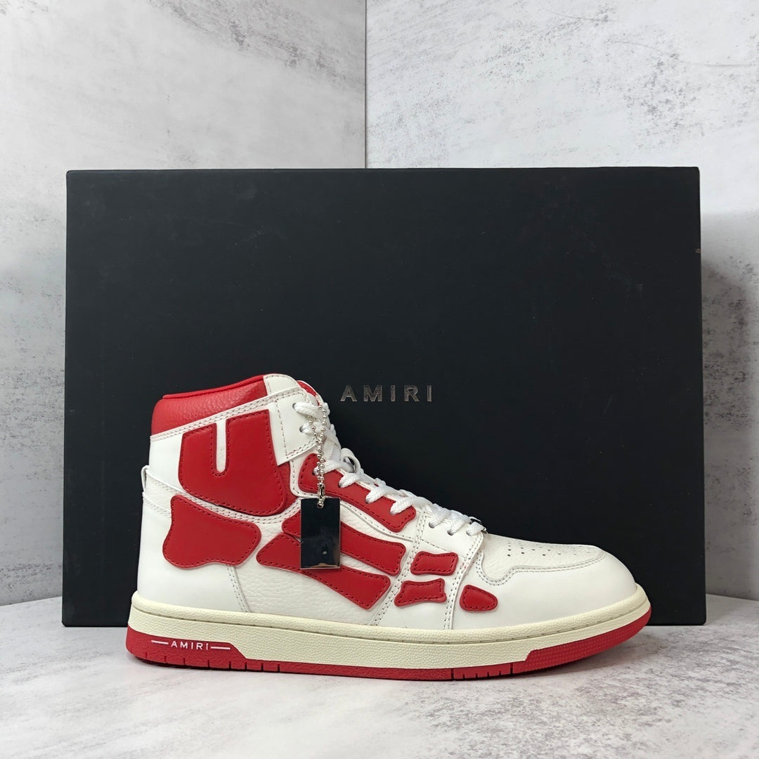 Amiri Skel Top High "White-Red"